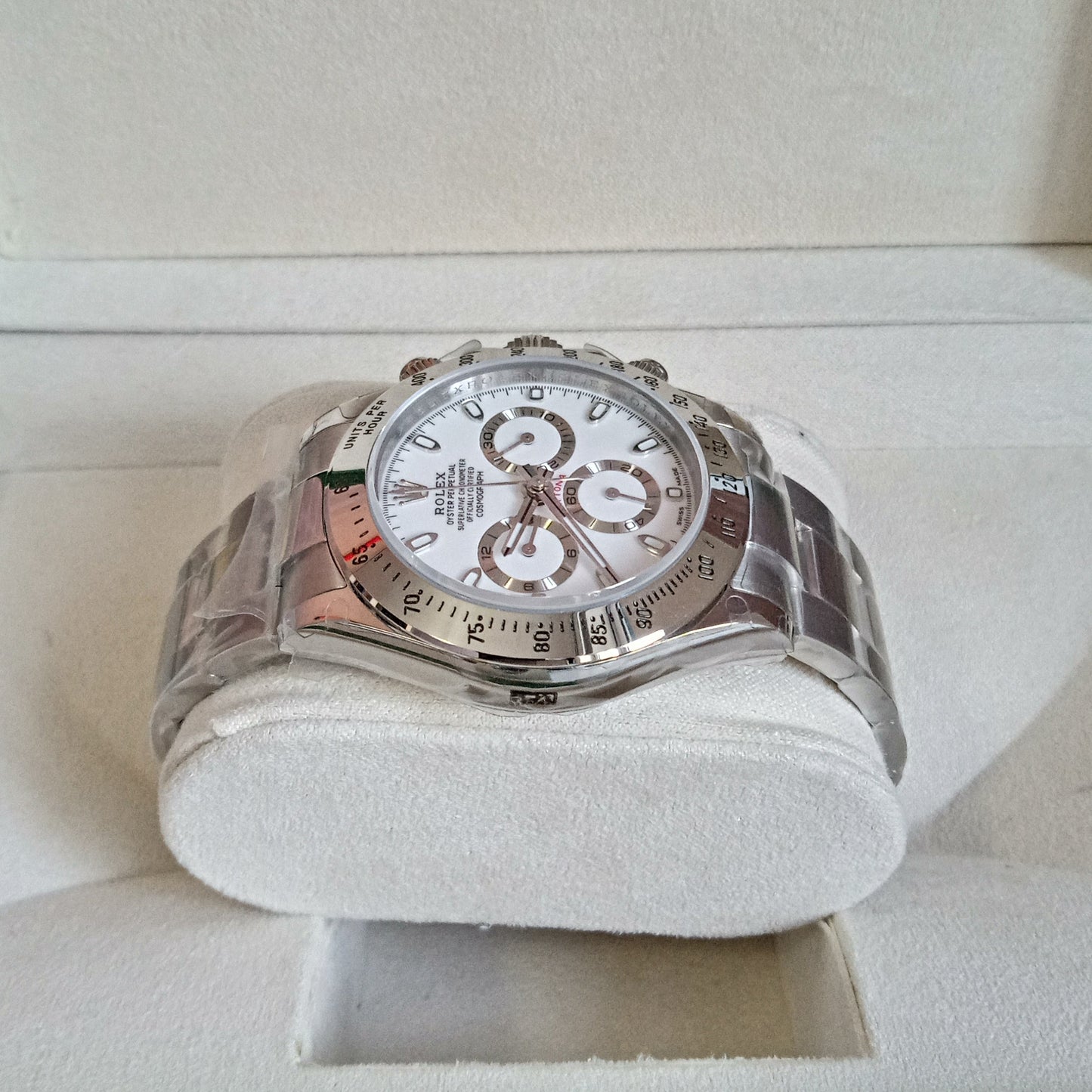 Daytona acciaio crono classico bianco